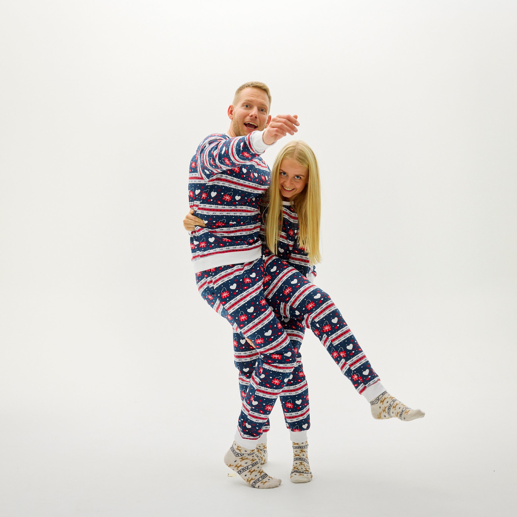 Valentines Sweatsuit Navy - Dam.